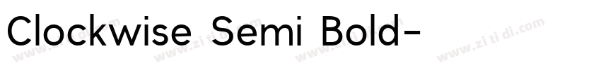 Clockwise Semi Bold字体转换